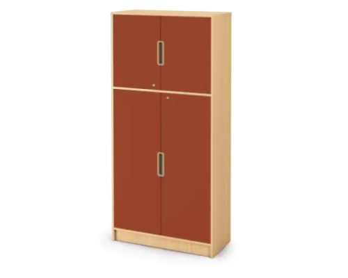 Tall Cabinet 92 with doors and lock - Type A - Brick
