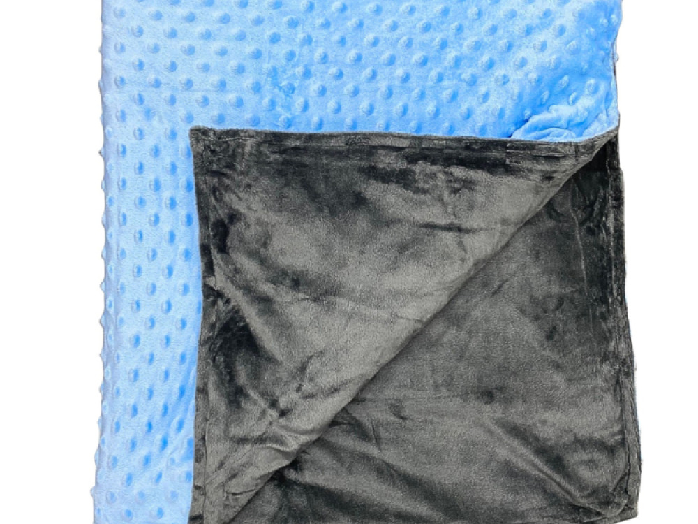 5kg Weighted Blanket Large (150 x 200cm) Blue/Grey With Pillowcase