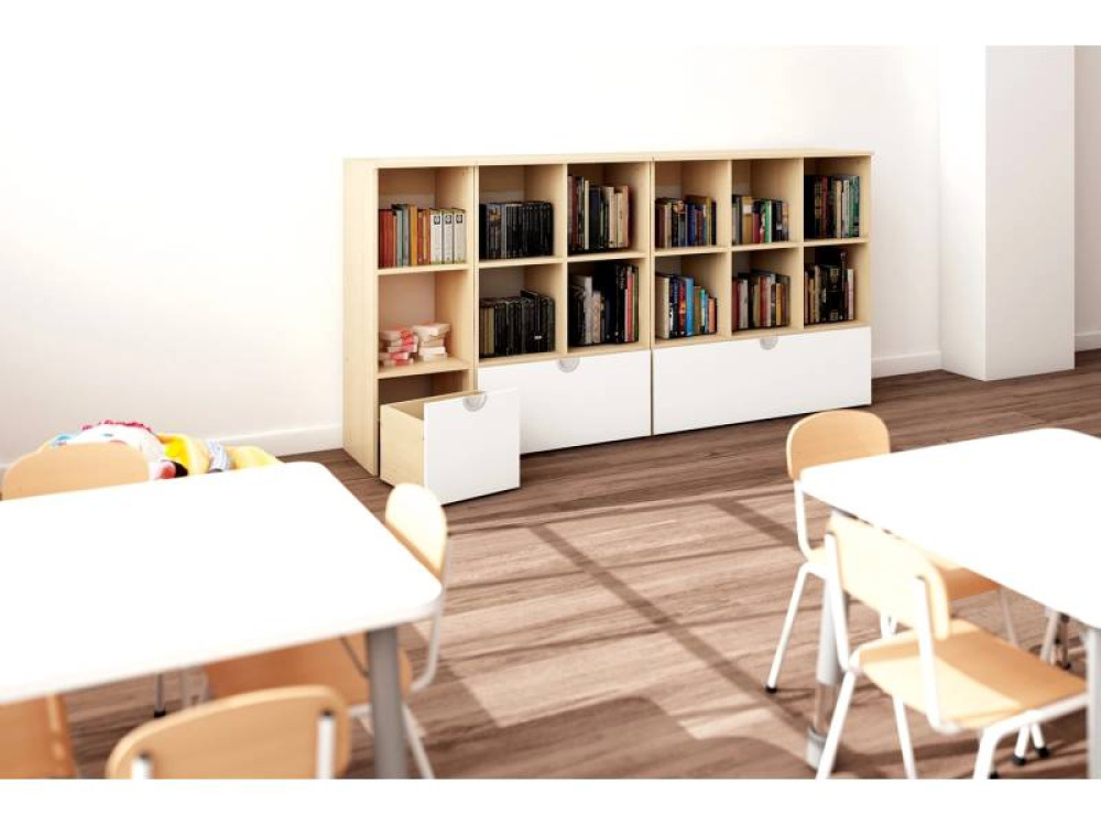 Cubo ACCESSORIES SHELVES AND DRAWERS orange wide tall 1 pc.