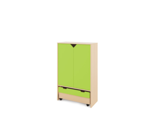 Storage Unit XL with shelves + doors & container - Green