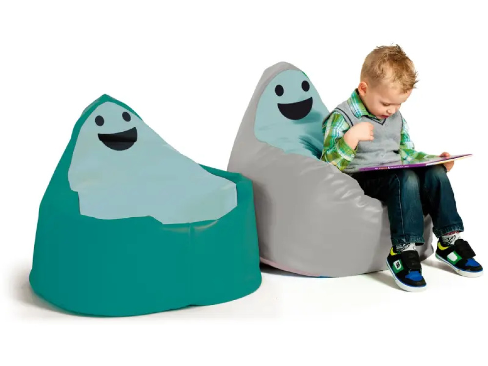 Funny face grey-mint. Seating cushion