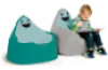 Funny face grey-mint. Seating cushion