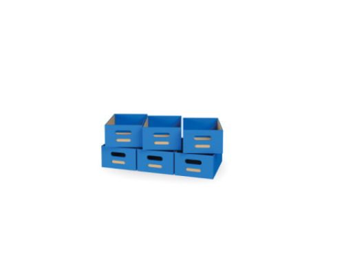 6 - big cardboard trays - Blue