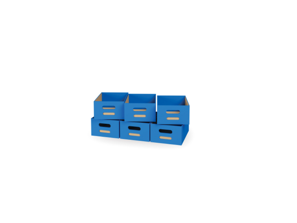 6 - big cardboard trays - Blue