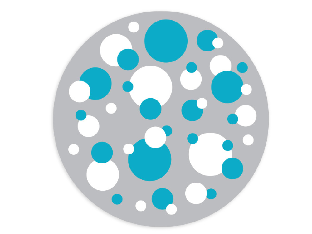 Round carpet with circles 3m