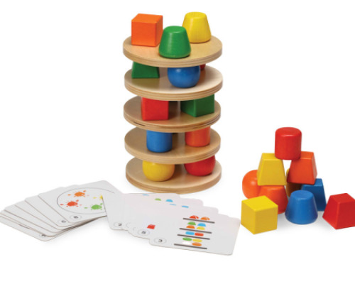 Stacking tower with worksheets