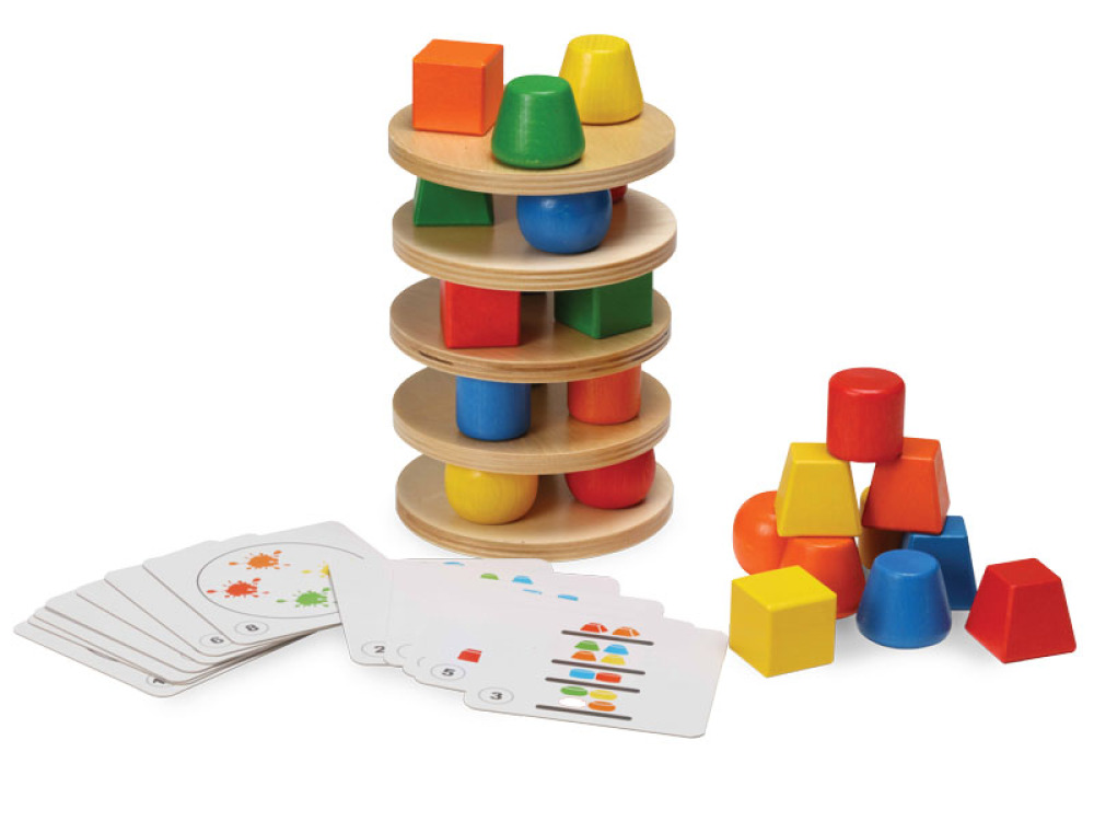 Stacking tower with worksheets