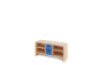 Storage Unit S with shelves + deep wooden trays - Blue