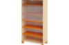 High wardrobe with shelves and glass doors. Orange. Fresh Collection