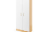 Prima. Large wardrobe, white, beech