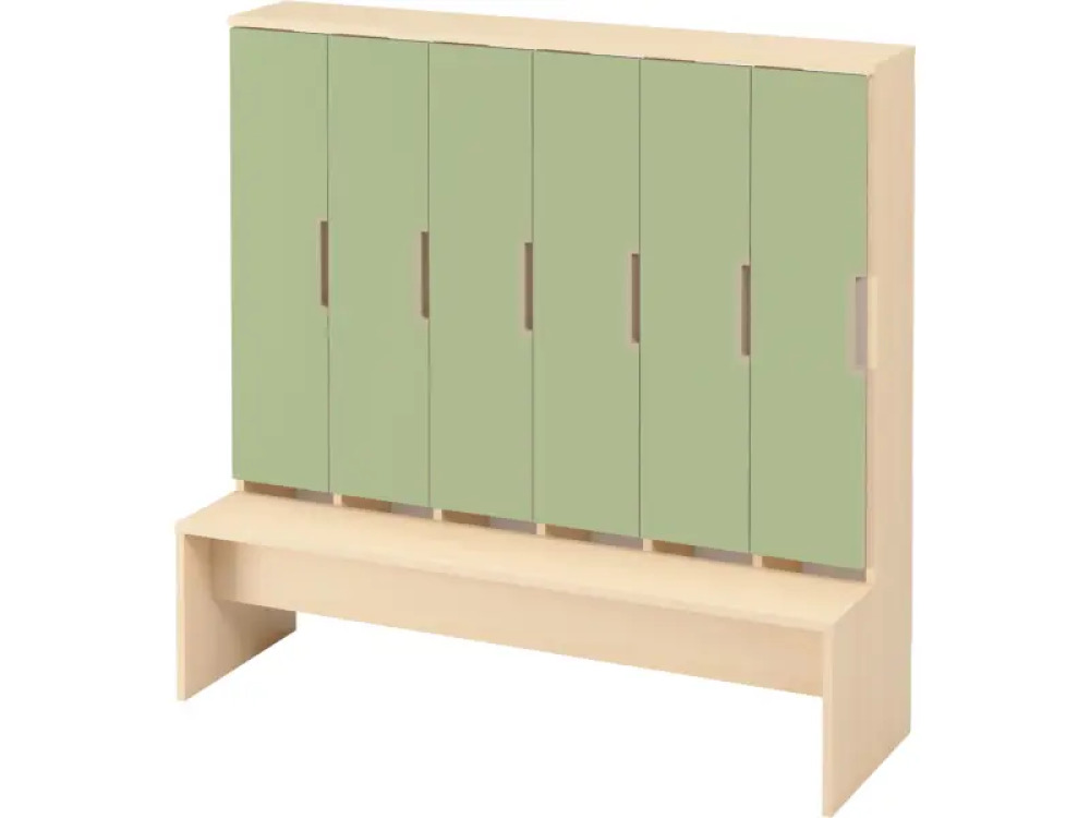 Doors with handle for cloakroom Vita 5 - Avocado