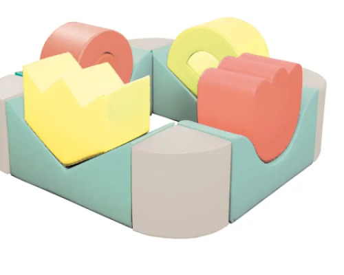 Colourful garden. Foam seating set