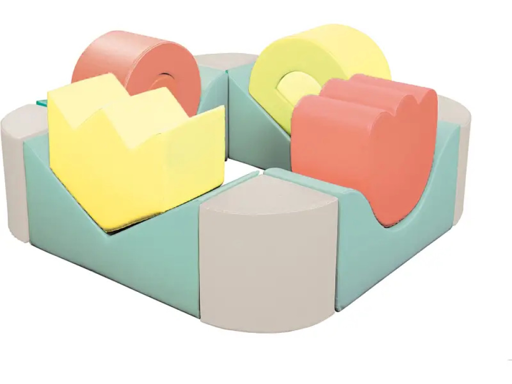Colourful garden. Foam seating set