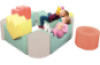 Colourful garden. Foam seating set