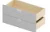 Cubo ACCESSORIES SHELVES AND DRAWERS grey wide low 2 pcs.