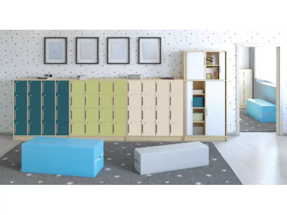 Storage Unit 122 with doors and lock - Emerald blue