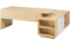 Headmaster s desk with raised table top and drawers - birch and white. Exclusive