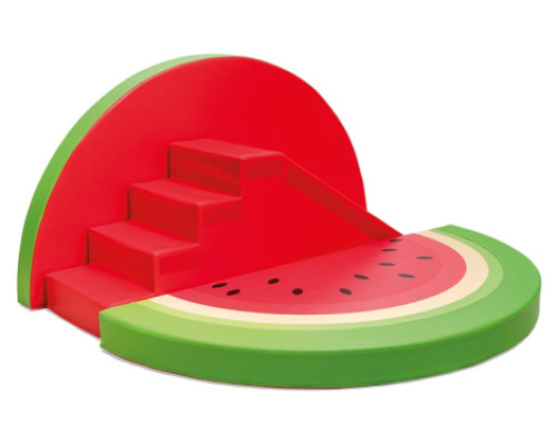 Watermelon. Foam obstacle course with slide