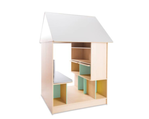Maxi Hideaway playhouse with sofa and bookcase. Cubo collection