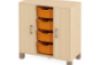 Cabinet with shelves, doors and 4 containers. Birch. Fresh Collection