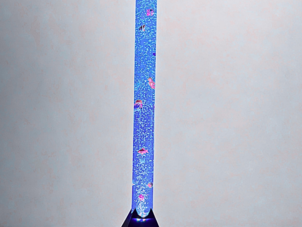 Bubble Tube 120cm with Remote (Round with Black Square Base)
