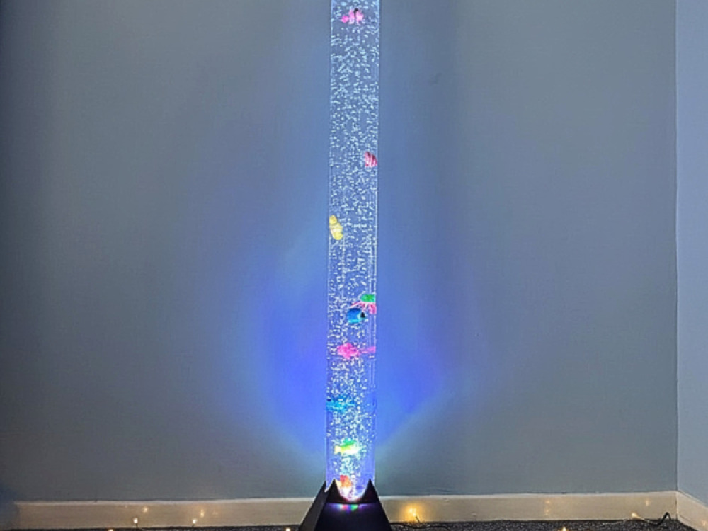 Bubble Tube 120cm with Remote (Round with Black Square Base)