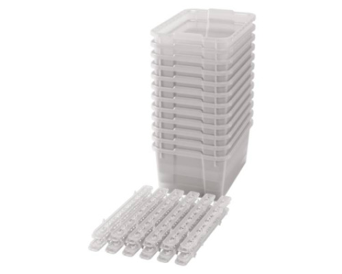 Big plastic containers with runners - Transparent - 12