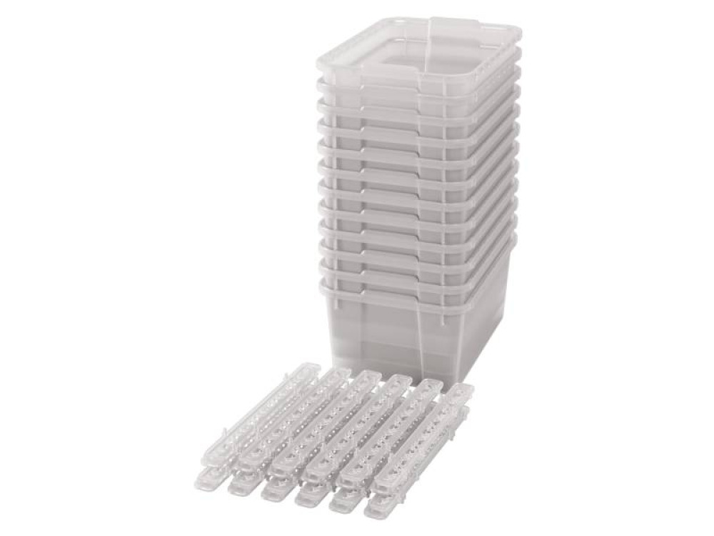 Big plastic containers with runners - Transparent - 12