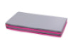 Foldable gymnastics mat 4-part. Pink-grey