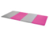 Foldable gymnastics mat 4-part. Pink-grey