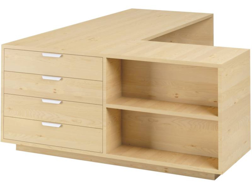 Headmaster s desk with drawers - birch. Exclusive