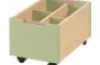 Mobile bookcase - Avocado