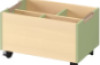 Mobile bookcase - Avocado