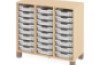 Cabinet with 24 shallow containers. White. Fresh Collection