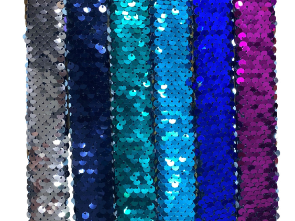 Sequin Snap Wrist Bands (Set of 6)