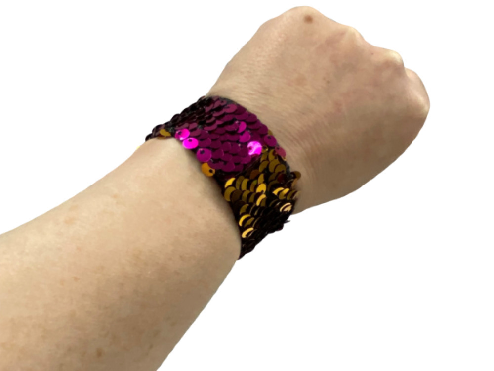 Sequin Snap Wrist Bands (Set of 6)