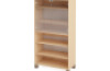 High wardrobe with shelves and glass doors. Birch. Fresh Collection