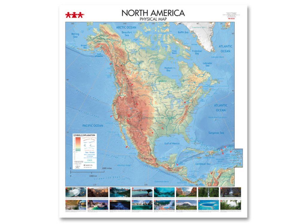 North America. Physical Map