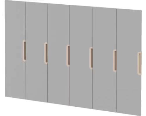 Doors with handle for cloakroom Vita 6 - Grey