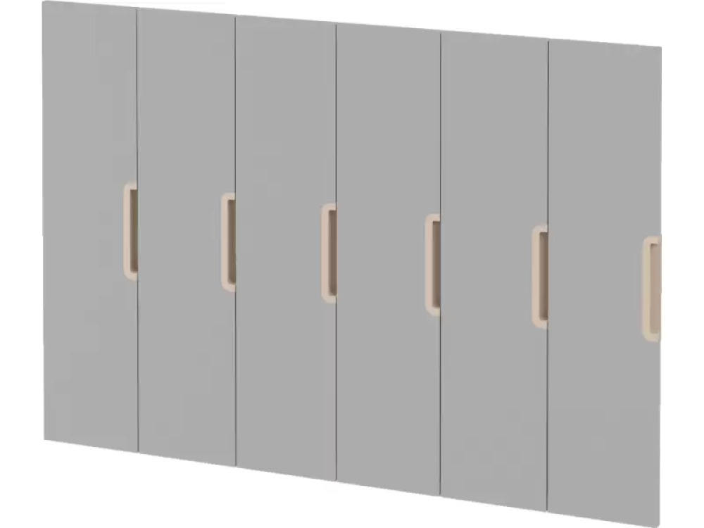 Doors with handle for cloakroom Vita 6 - Grey