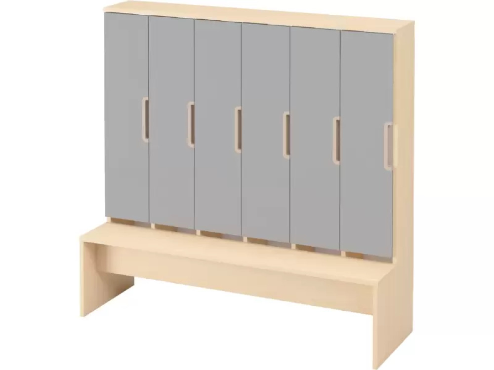 Doors with handle for cloakroom Vita 6 - Grey