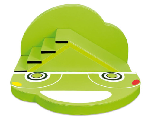 Green Beetle. Foam obstacle course with slide