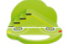 Green Beetle. Foam obstacle course with slide