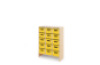 Storage Unit X with deep cardboard trays - Yellow