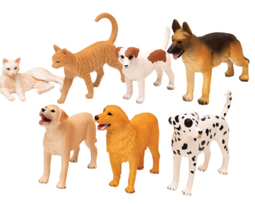 Dog and cat figure toys set