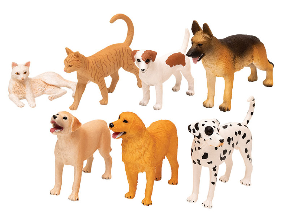 Dog and cat figure toys set