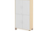 High wardrobe with two pairs of doors with lock. White. Fresh Collection
