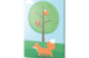 Forest wall panel. Fox with squirrels