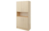 PRIMA FEATURES Unit with two pairs of wooden doors birch