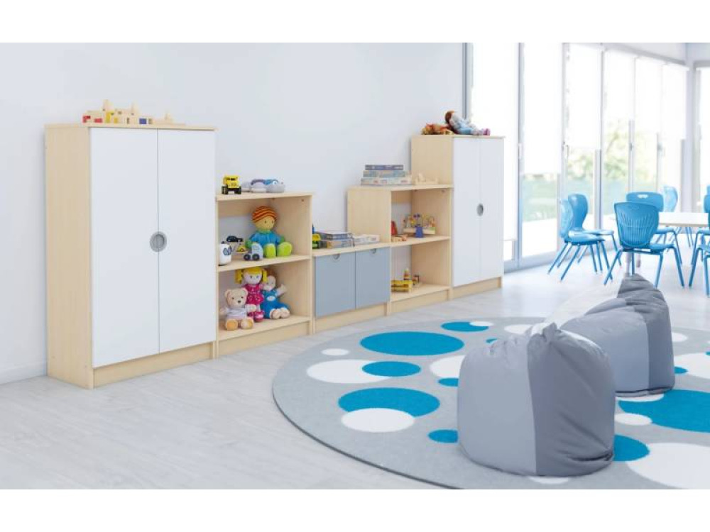Cubo doors. High. Azure blue